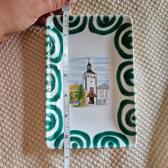 Gmundner Keramik Studio - Exclusiv fur Fa. Lothring Green & White Ceramic‎ Plate - Picture 10 of 10